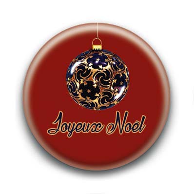 Badge Boules De Noel Joyeux Noel