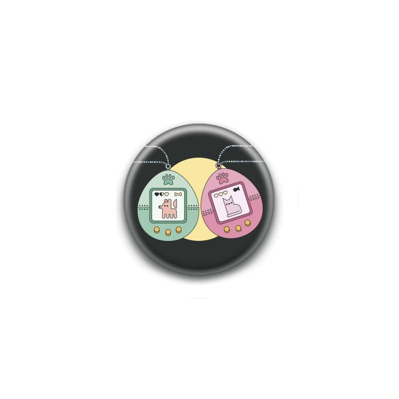 Badge Tamagotchi Chien Et Chat