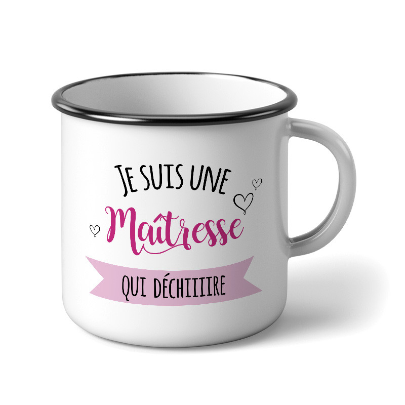 Mug : Je suis une maîtresse qui déchire (rose)