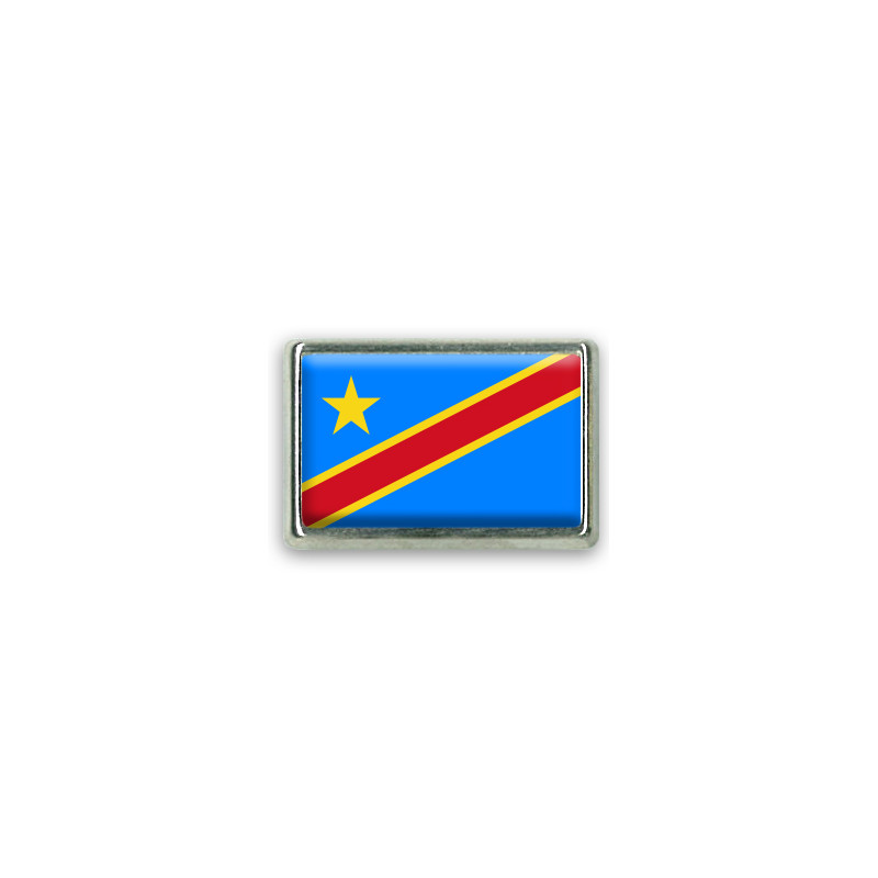 Pins rectangle : Drapeau République Démocratique du Congo