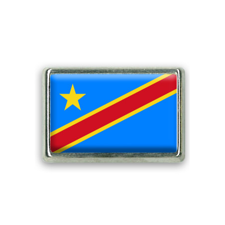 Pins rectangle : Drapeau République Démocratique du Congo