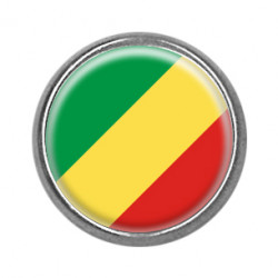 Pins rond : Drapeau Congo