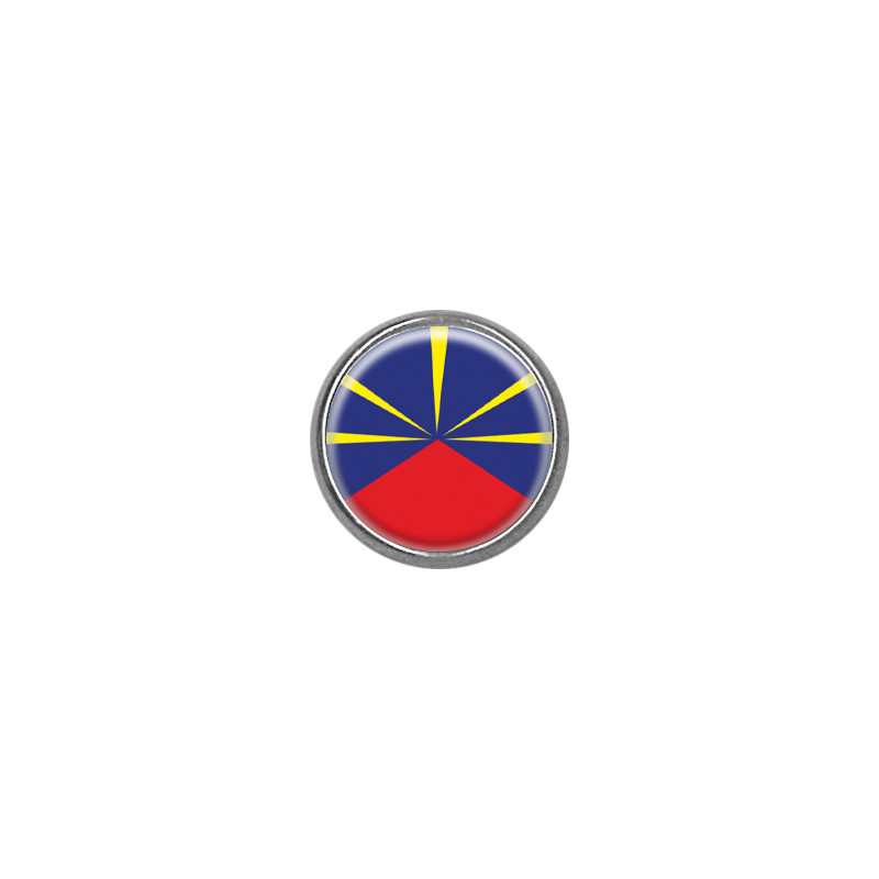 Pins rond : Drapeau de la Réunion