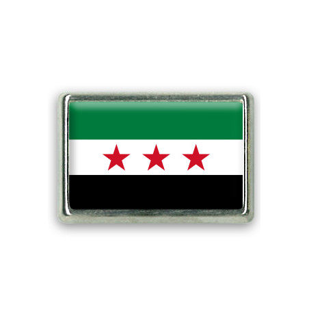 Pins rectangle : Drapeau de la révolution syrienne