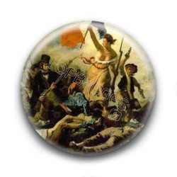 Badge : La liberté guidant le peuple, Eugène Delacroix