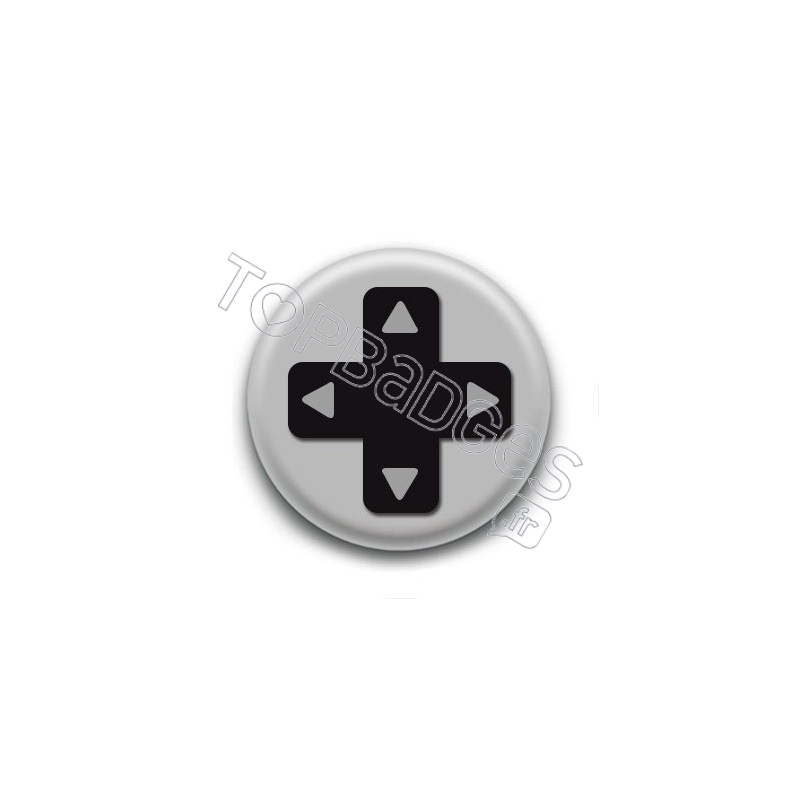 Badge Bouton Croix Playstation