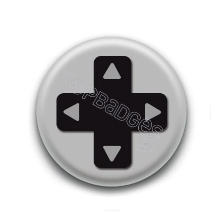 Badge Bouton Croix Playstation