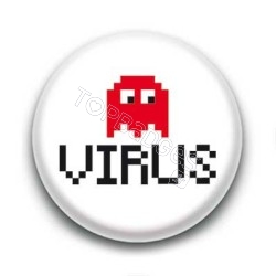 Badge Virus Fantôme Pacman