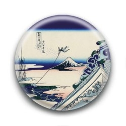 Badge : Charpentiers, estampe japonaise
