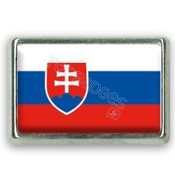 Pins rectangle : Drapeau Slovaquie