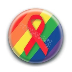 Badge : Lutte contre le sida LGBTQIA+