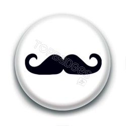 Badge : Longue moustache noire