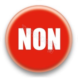 Badge Non fond rouge
