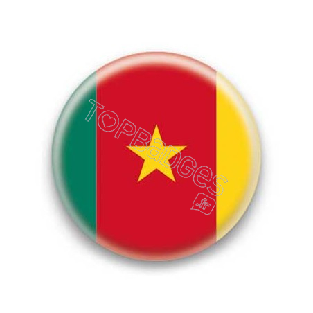 Badge Drapeau Cameroun