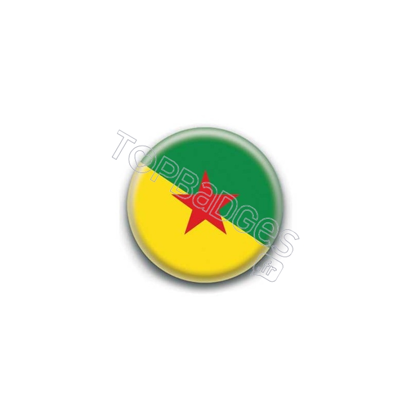 Badge drapeau de la Guyane