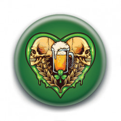 Badge : Bière et crânes