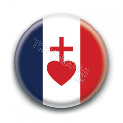 Badge : Drapeau France catholique