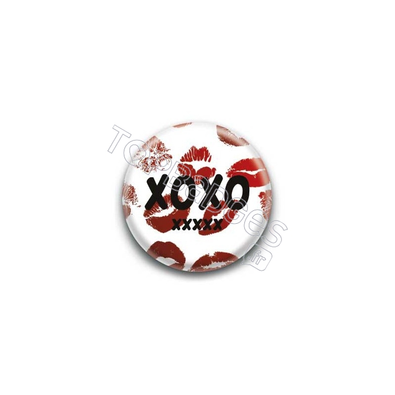 Badge Bisous XOXO